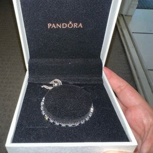 Pandora Blue and Silver gem Bracelet